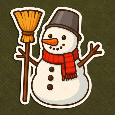 Снеговик №1 - декор для фотосессий