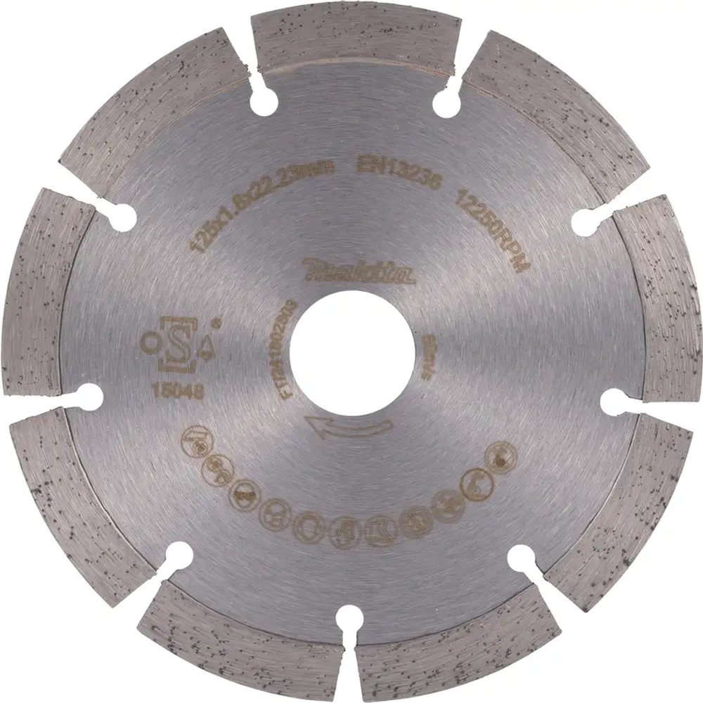 Алмазный диск сегментированный по бетону 125x22,23 Makita D-80086