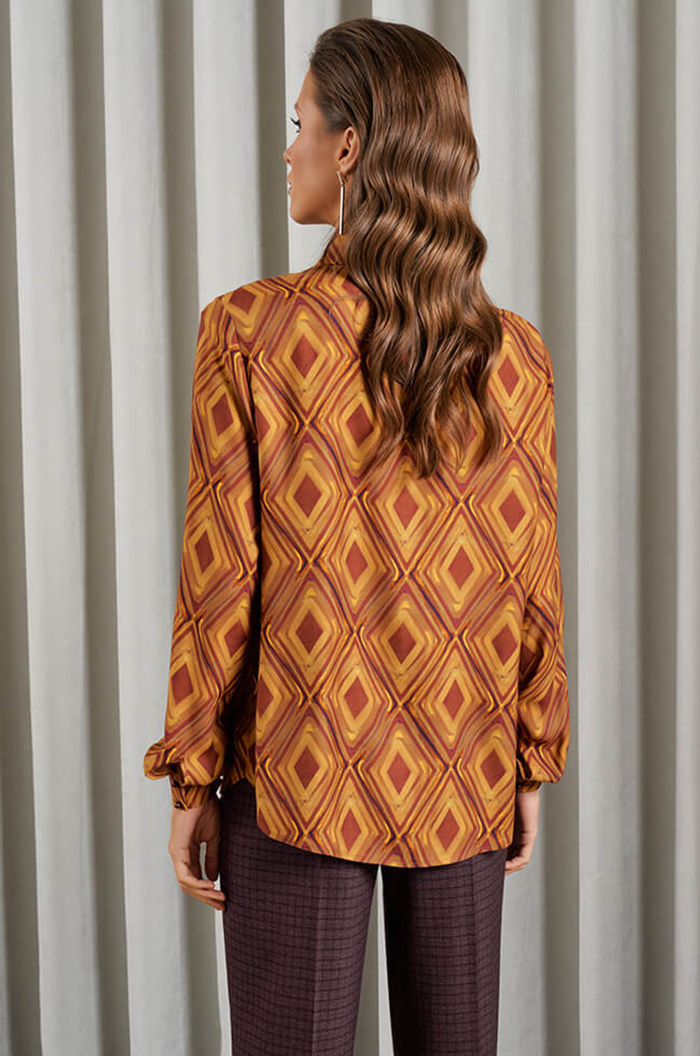 22950 Блузка женская (карамельный мультиколор)