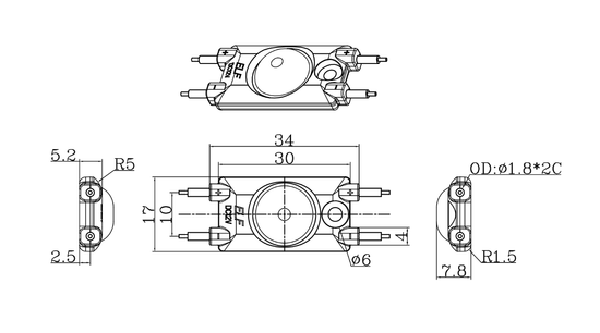 Модуль светодиодный ELF SOL I, 1 SMD, 12V, 2835, 0,73Вт, 172гр., IP65, белый