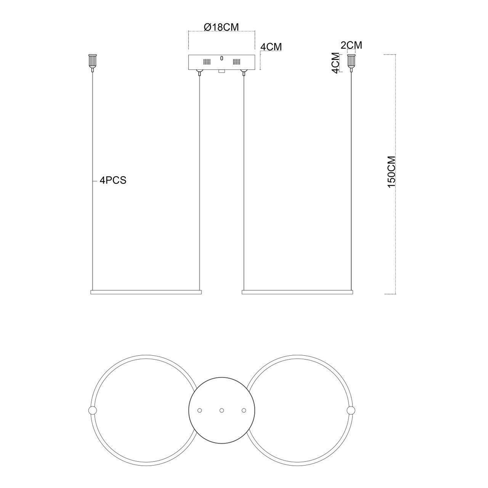Основание для подвесного светильника Favourite Canopy 4591-180-2CH