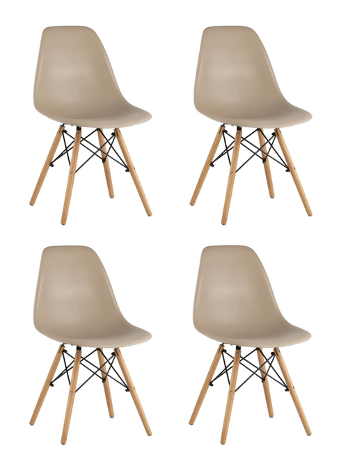 Стул Eames DSW бежевый x4