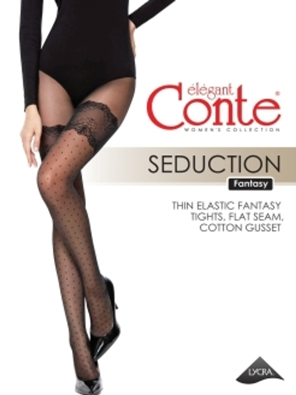 CONTE Seduction (колготки в точку с имитацией чулок)