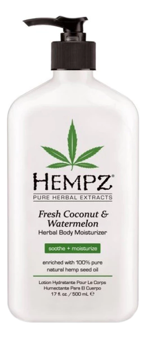 Hempz Молочко для тела увлажняющее Кокос и Арбуз-Fresh Coconut & Watermelon Herbal Body Moisturizer ,500 мл