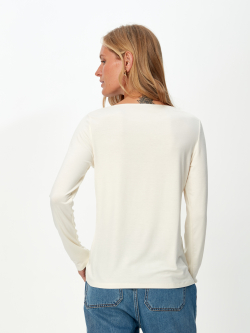 Лонгслив с рукавом 3/4 из вискозы