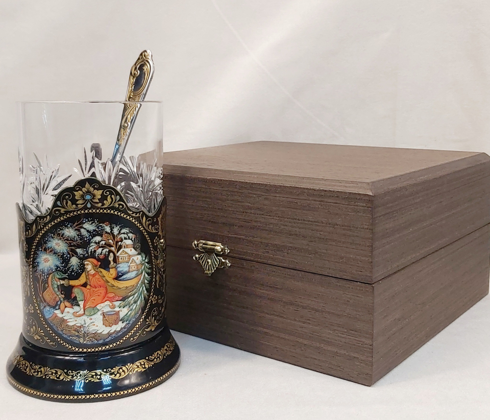 Чайный набор "По-щучьему веленью" (Ручная роспись Палех)