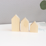 Комплект домиков деревянных 3шт, ширина 5,5 см