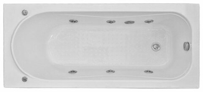Ванна акриловая BAS Верона 1500х700 с гидромассажем и каркасом