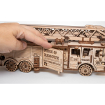 Пожарная машина с выдвижной вращающейся лестницей от EWA - Деревянный конструктор, сборная модель, 3D пазл