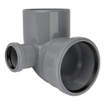 Колено канализационное с отводом правым RTP 110х50 мм 87,5°