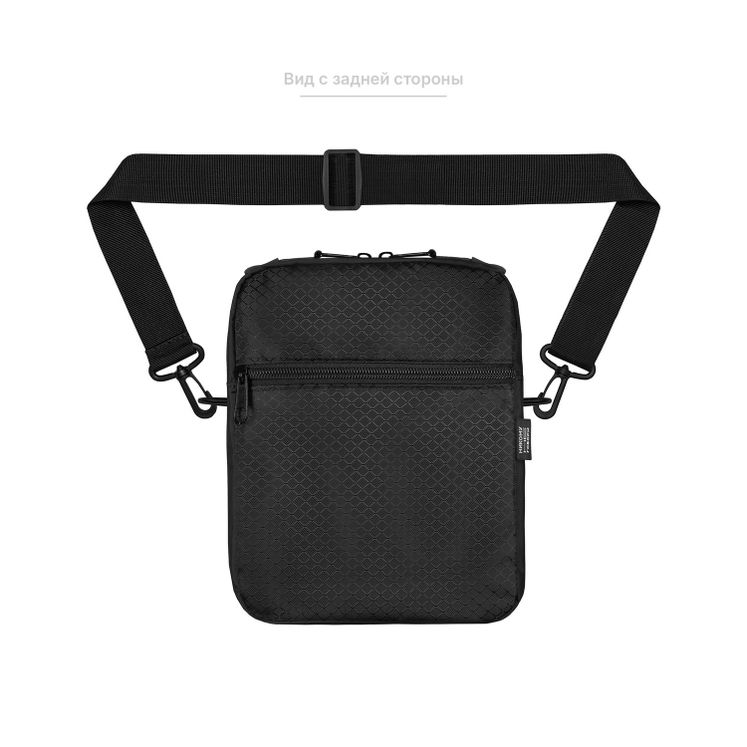 Сумка через плечо ТАЙНА L черный/ белые вопросы