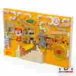 Интерактивная стена для школы «Зверята», 4,5×1,8×0,5 м