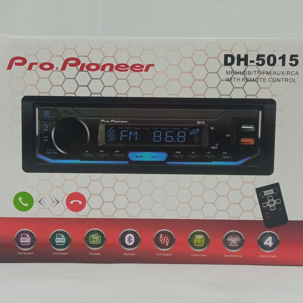 Автомагнитола FM/BT/USB/TFplayer PRO-Pioner DH-5015