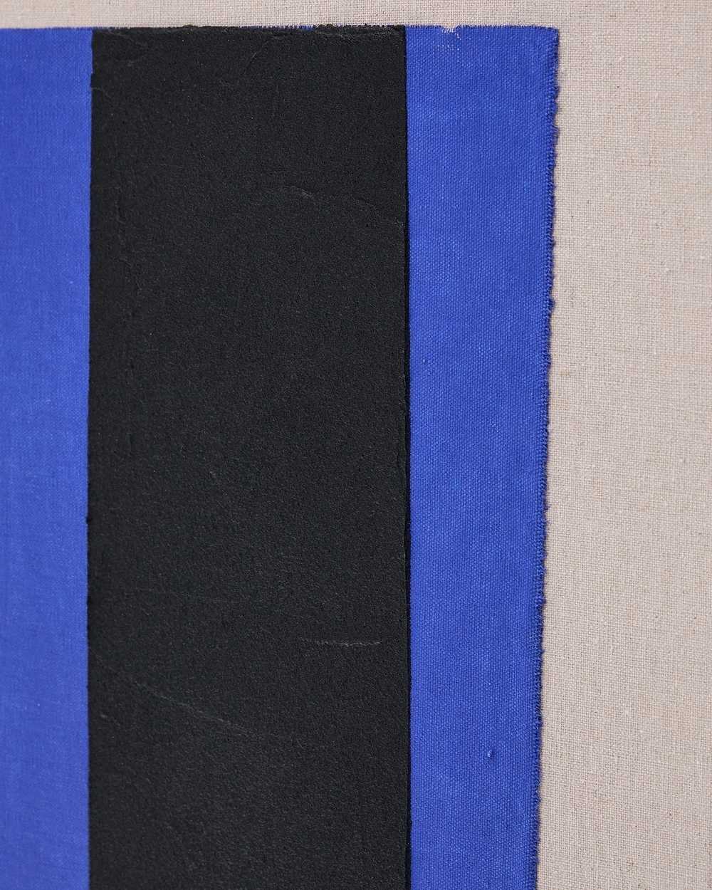 Zernu Абстрактная картина с синими и чёрными вертикальными линиями 42 x 65 см