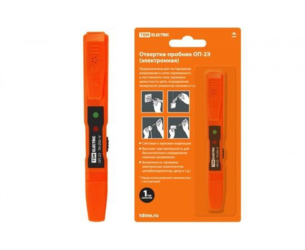 Отвертка-пробник TDM ОП-2Э SQ0501-0001