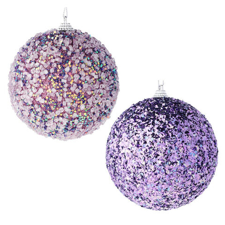Ёлочный шар 10 см "Фиолетовые оттенки"