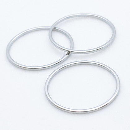 Коннектор Круг, цвет серебро (родий), размер 20 мм, цена за 1 шт