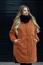 Парка ko-ko-ko Утепленная женская горчично-терракотовая