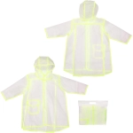 Дождевик-плащ детский «Neo» с капюшоном и завязками, на кнопках, цвет желтый, р. XL(61*55см.)