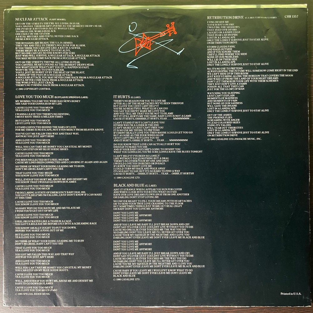 Greg Lake ‎– Greg Lake (США 1981г.)