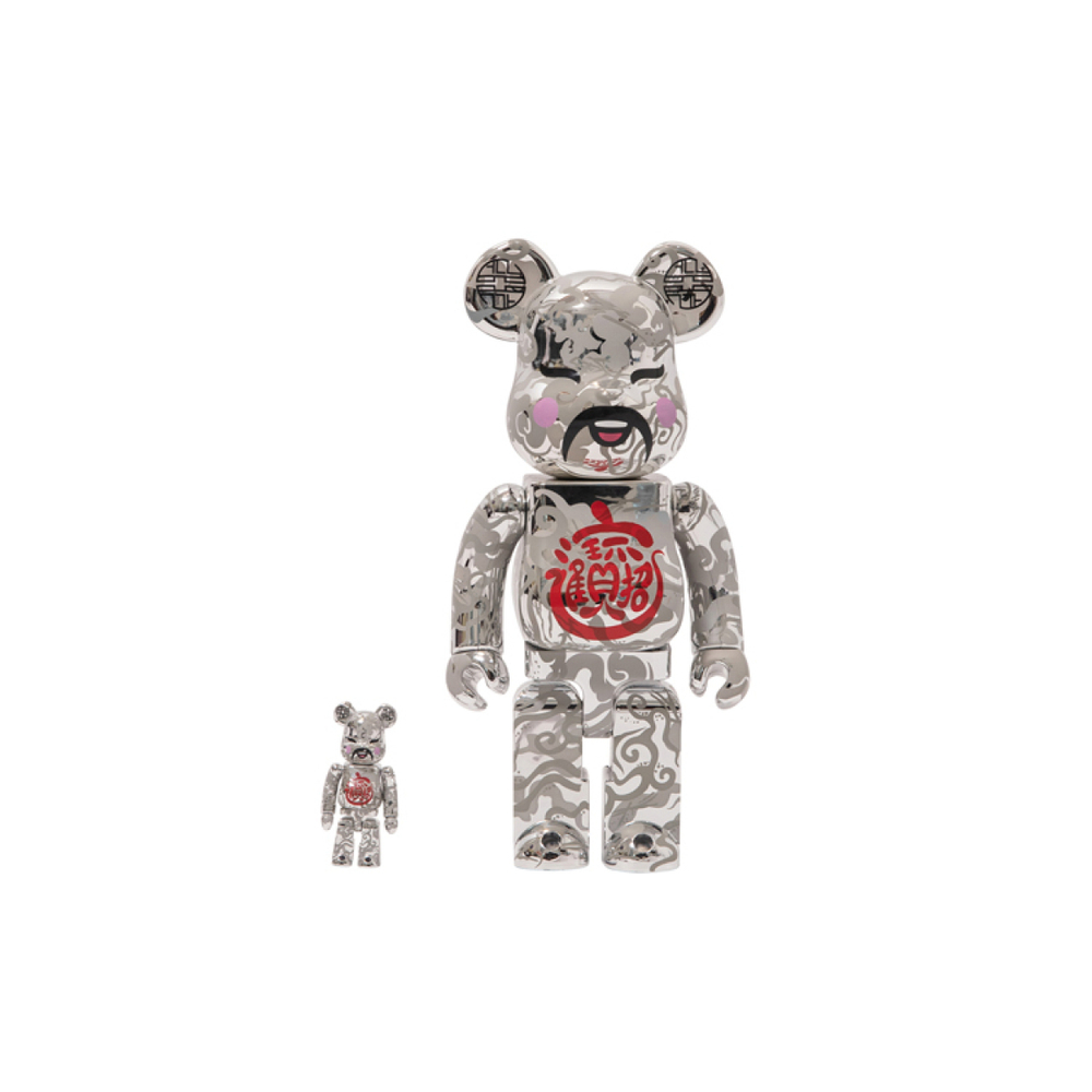 Дизайнерские игрушки BE@RBRICK x ACU x JAHAN LOH god of wealth silver 1000%400%100%, 1304404-601988670