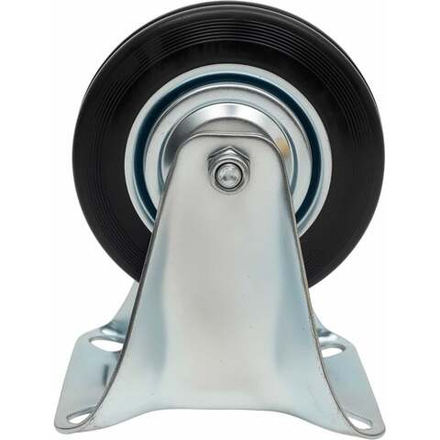Колесо промышленное неповоротное с подшипником 100мм резина/сталь Gigant G-04-09-27