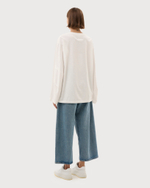 MM6 MAISON MARGIELA ДЖИНСЫ ЖЕНСКИЕ УКОРОЧЕННЫЕ СВОБОДНОГО КРОЯ ГОЛУБЫЕ