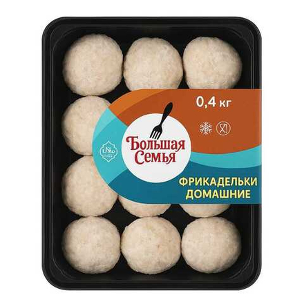 Фрикадельки говяжьи Большая Семья 400 гр
