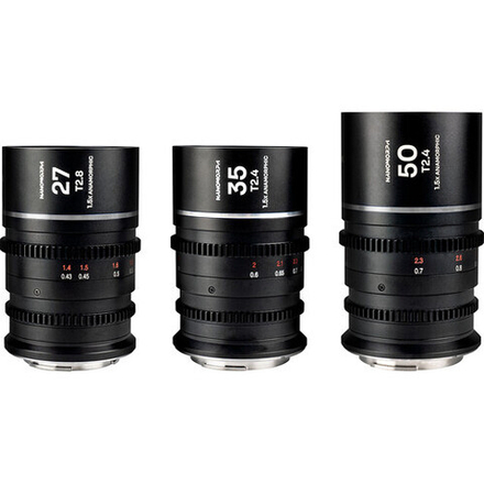 Набор объективов Laowa Nanomorph S35 Prime 3-Lens Bundle (27MM,35MM,50MM ) байонет ARRI PL & Canon EF, серебро