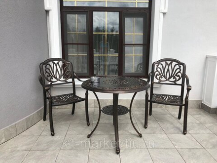 Комплект литой мебели из алюминия Geneva 2, белый