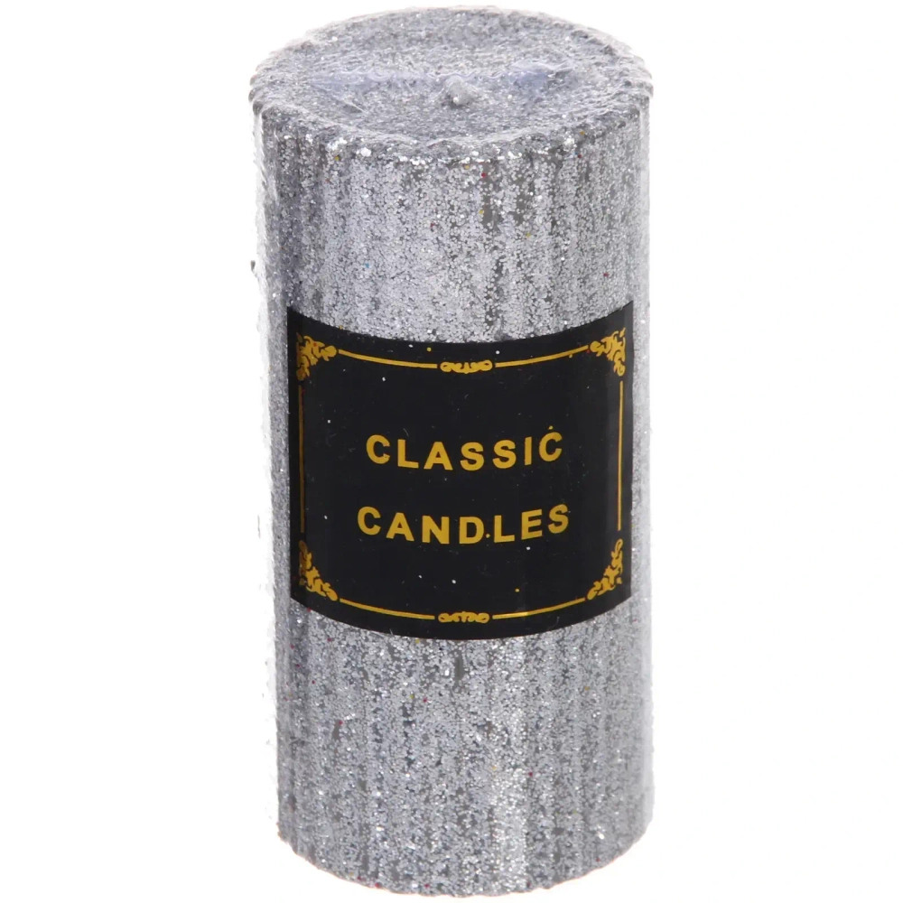 Свеча «Блестящий шик» 5*10 см, Серебро