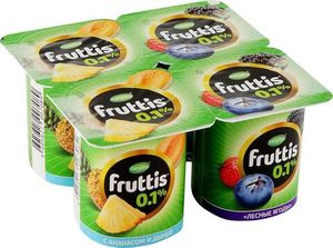 Йогурт Fruttis Легкий Ананас-дыня и Лесные ягоды 0,1% шт 110 г