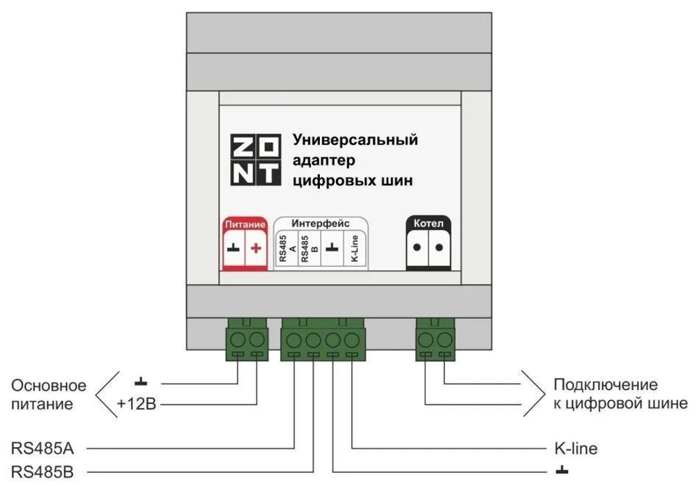 Универсальный адаптер цифровых шин (DIN), ZONT ML00005505