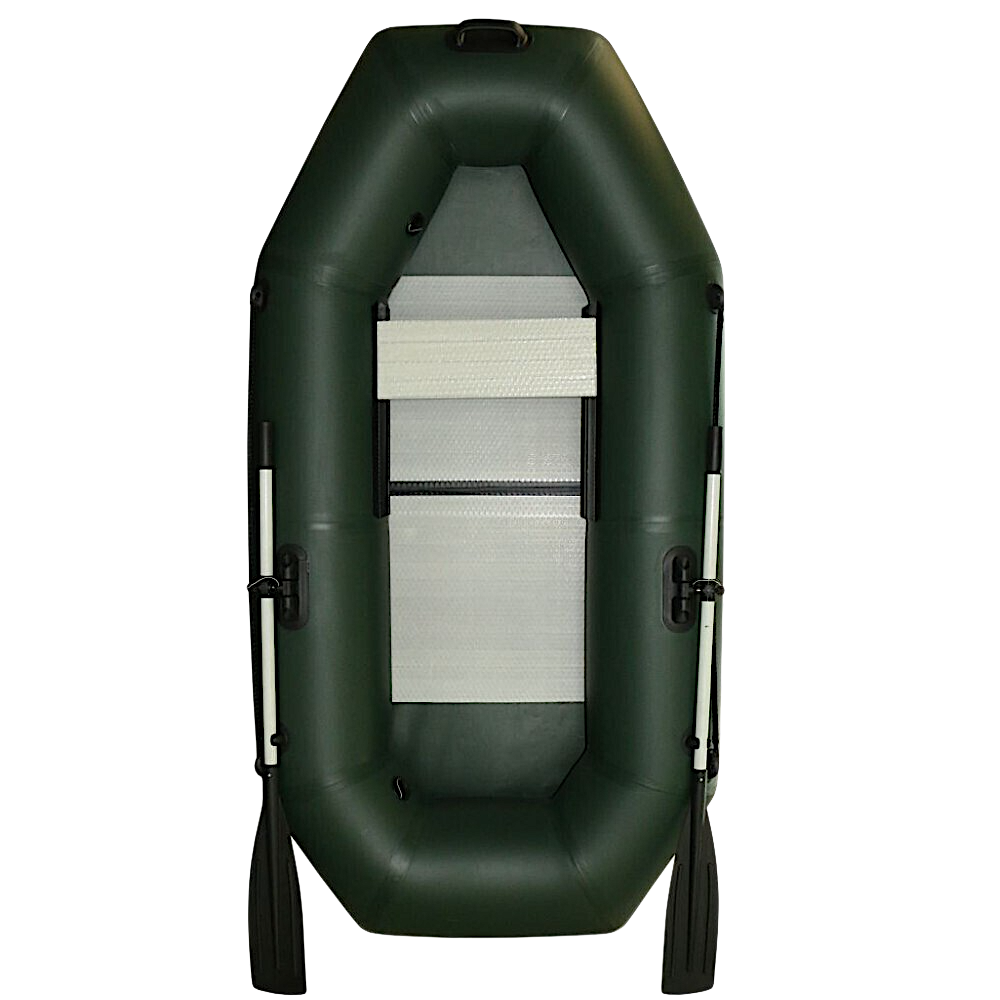 Лодка ПВХ Polar Bird Чирок Гребная PB-230Т Teal со стеклокомпозитной сланью и банкой Зелёная
