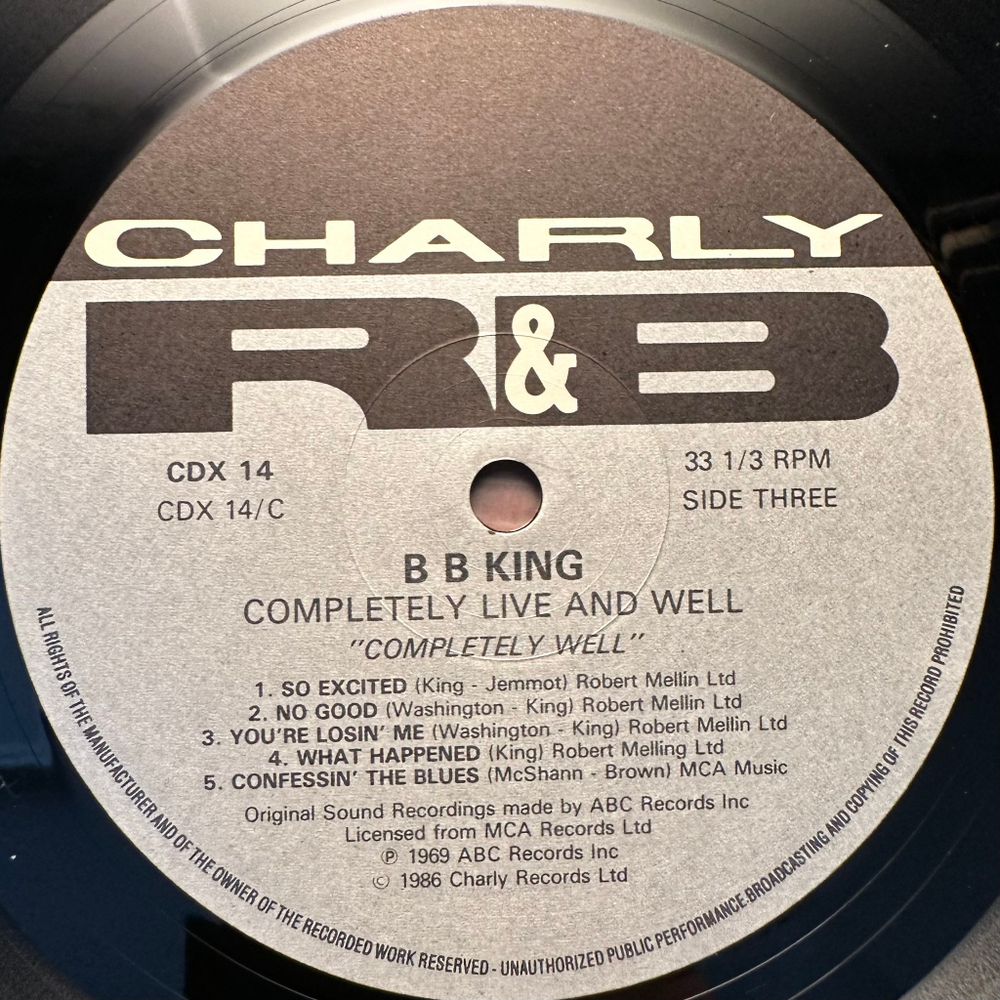 B.B. King - Completely Live & Well 2LP (Англия 1986г.)