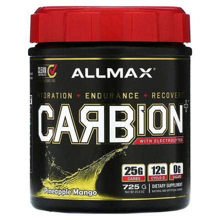 ALLMAX, CARBION+, с электролитами, вкус голубой лед, 725 г (25,6 унции)