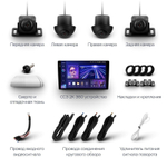 Магнитола для Toyota Corolla E180 2016-2018 - Teyes CC3-2K-360 на Android 10, 2K QLED, 6Гб+128Гб, CarPlay, 4G SIM-слот, 4 камеры в комплекте
