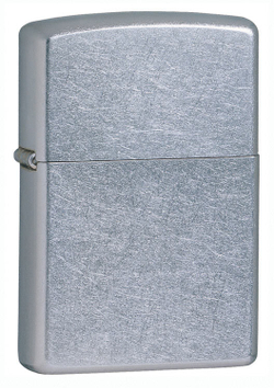 Зажигалка Zippo с покрытием Street Chrome, латунь/сталь, серебристая, матовая, 36x12x56 мм