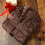 Халат унисекс, махр, 100%пэ, корич, универсальный, T2020-109