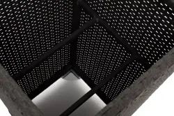 "Капучино" кашпо для цветов плетеное из искусственного ротанга, цвет графит