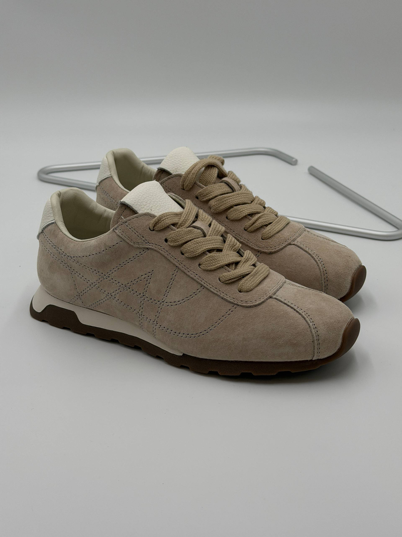 Кроссовки женские натуральная кожа арт. 295-5 цвет "бежевый"