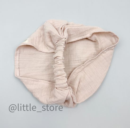 Косынка муслиновая "Hello" бежевая пудра