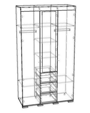 ШКАФ МЕЛИЛЬЯ  с зеркалом правый