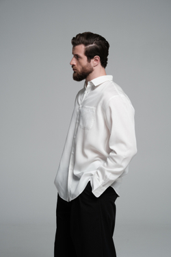 Рубашка льняная | ivory