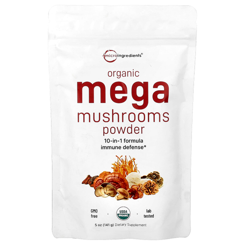 Micro Ingredients, органический гриб MegaMushrooms в порошке, 141 г (5 унций)