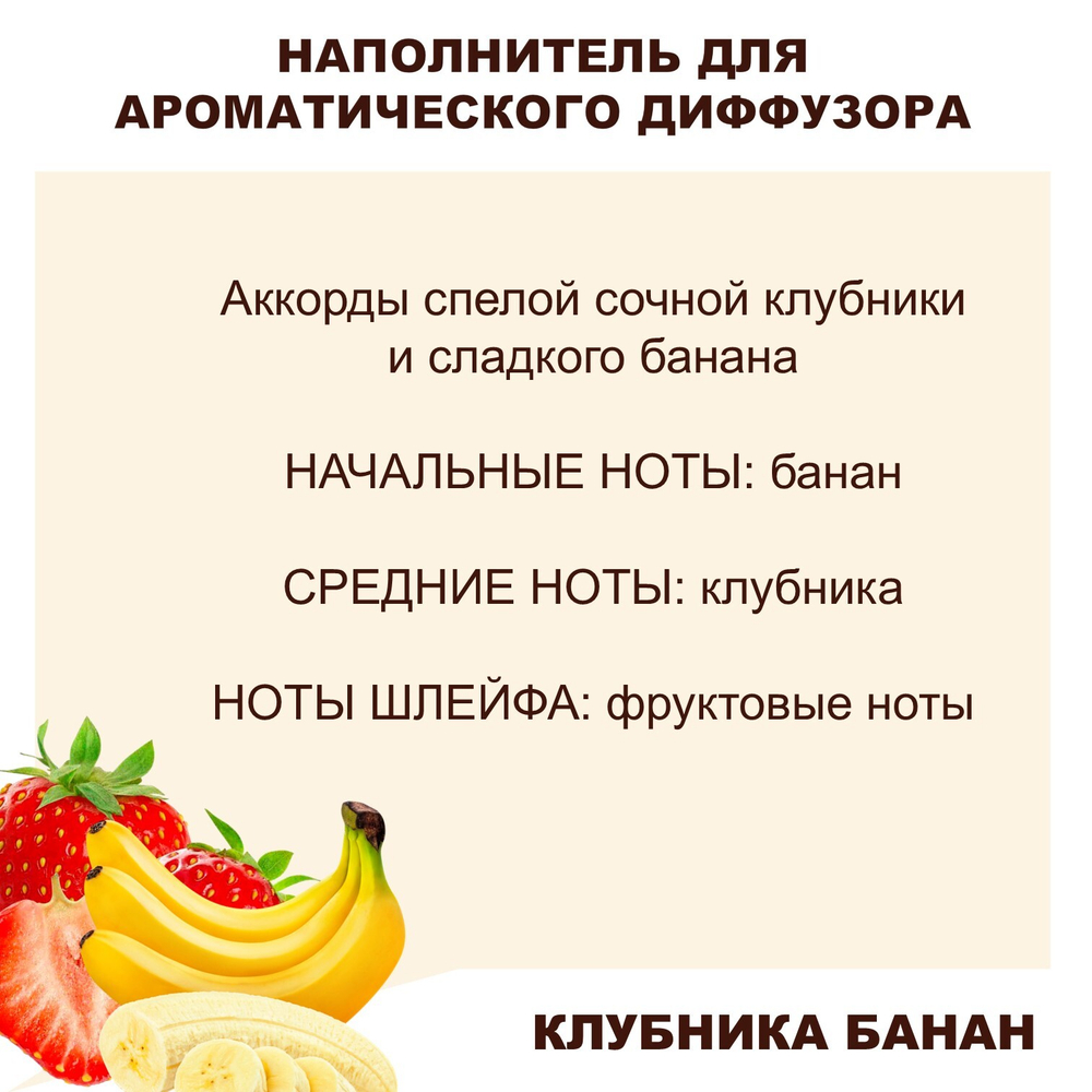 Банан и клубника - Наполнитель для ароматического диффузора