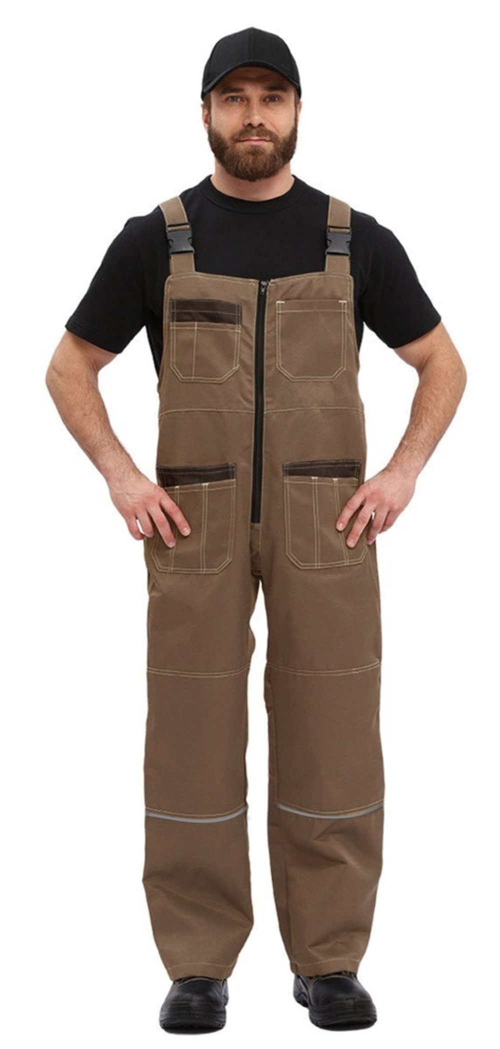 Полукомбинезон бежевый