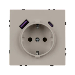 Механизм розетки с USB зарядкой SCT-NOBE-MUAC-SFPL-CA (230V, 16A) (Arlight, -) 059444