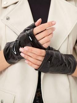Митенки лаковые (S-M / 6-7 / 6)