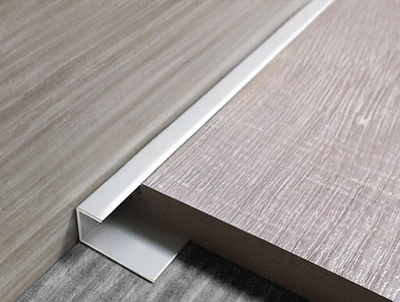 Алюминиевый С-образный профиль для керамики, деревянных полов серебро LT